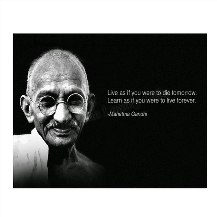 GANDHI"Live" Quotes Wall Art-"Live As If You Were Going To Die Tomorrow"- 10 x 8"- Art Wall Print-Ready to Frame. Home D?cor- Office D?cor. Mahatma Quotes-Perfect Gift for Motivation-Zen-Inspiration