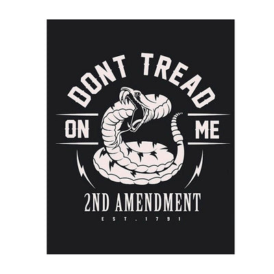 Don't Tread On Me-2nd Amendment est. 1791-8 x 10" Patriotic Wall Decor-Ready To Frame. Pro-Constitutional Poster Print. Modern Typographic Decor for Home-Office-Garage-Military-Gun Shop. Great Gift!