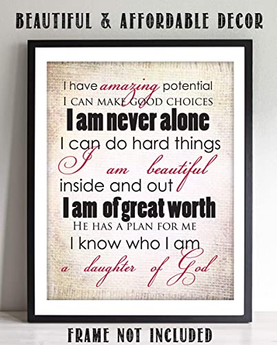 "I Am Amazing-I Am A Daughter of God"- 8 x 10"