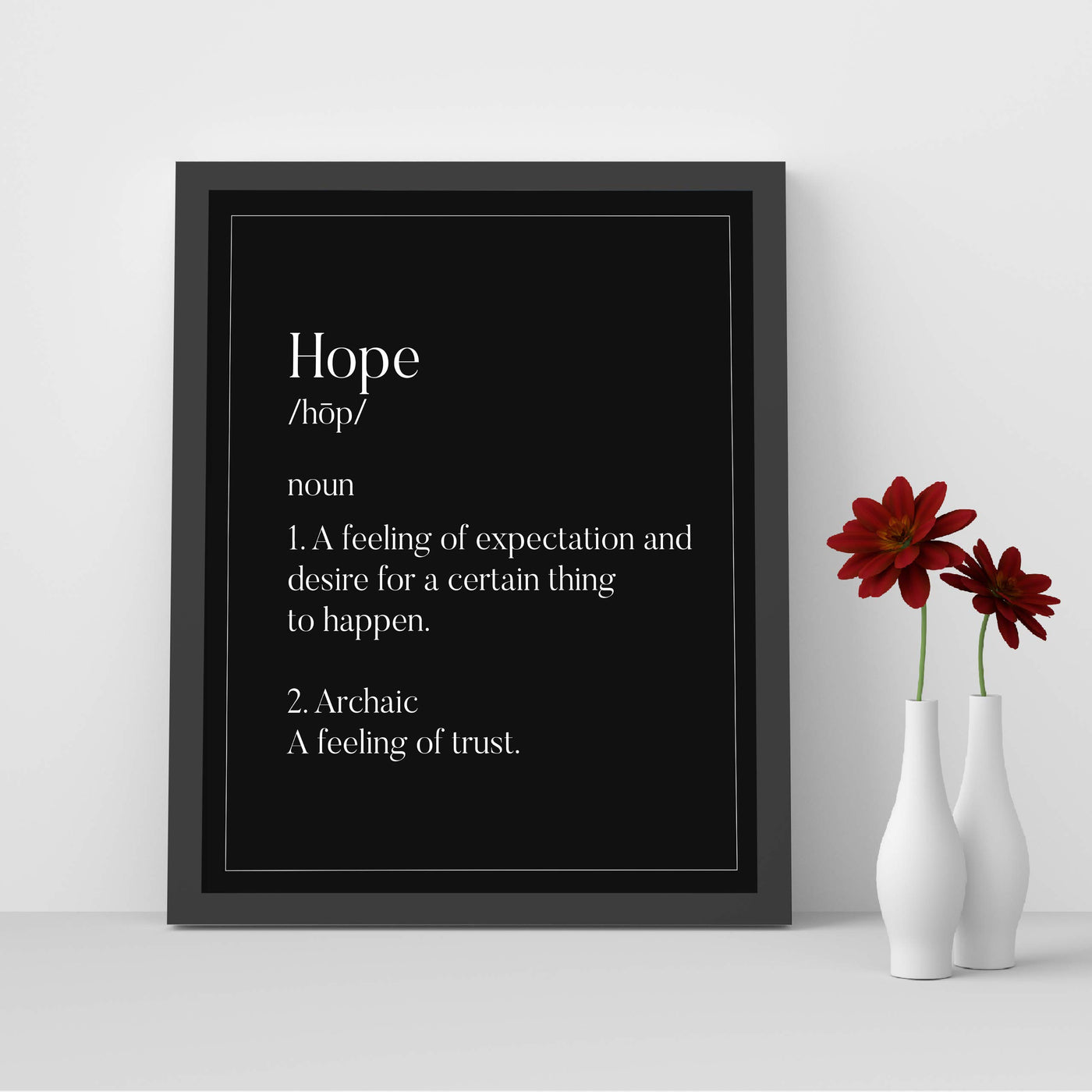 Definition of Hope Inspirational Wall Sign -8 x 10" Christian Art Print-Ready to Frame. Modern Typographic Design. Home-Office-Family Room-Church-Religious Decor. Great Gift of Inspiration!