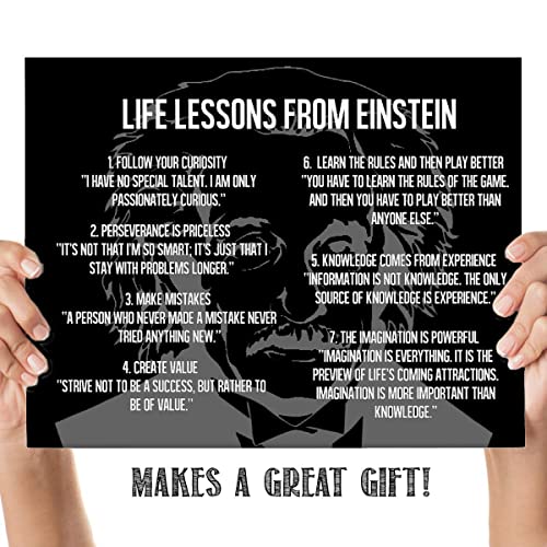 Einstein Quotes Wall Art-"Logical Life Lessons"- 8 x 10"