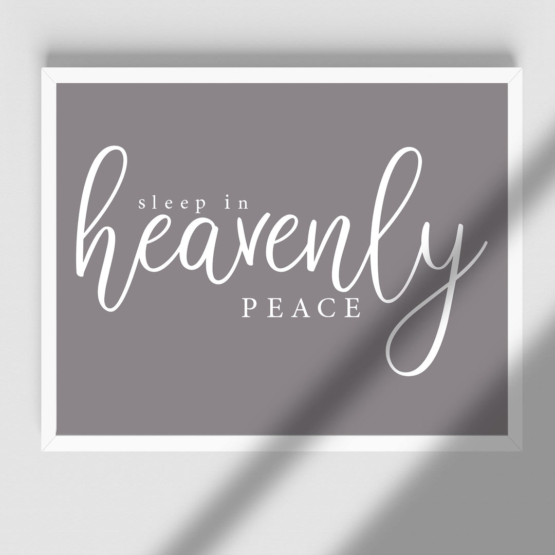 Sleep In Heavenly Peace Christmas Song Wall Art -14 x 11" Christian Holiday Music Print -Ready to Frame. Home-Welcome-Kitchen-Farmhouse-Winter Decor. Display Your Christmas Joy! Great Gift!