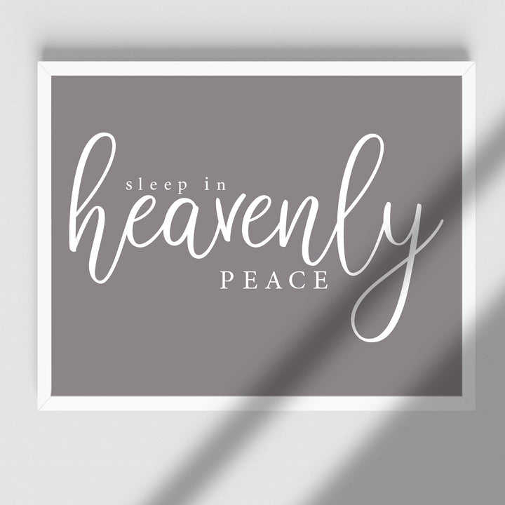 Sleep In Heavenly Peace Christmas Song Wall Art -14 x 11" Christian Holiday Music Print -Ready to Frame. Home-Welcome-Kitchen-Farmhouse-Winter Decor. Display Your Christmas Joy! Great Gift!