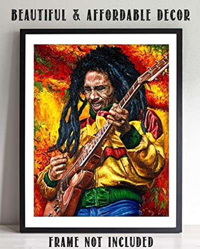 "Bob Marley-Rocking"- Abstract Concert Wall Art -8 x 10"