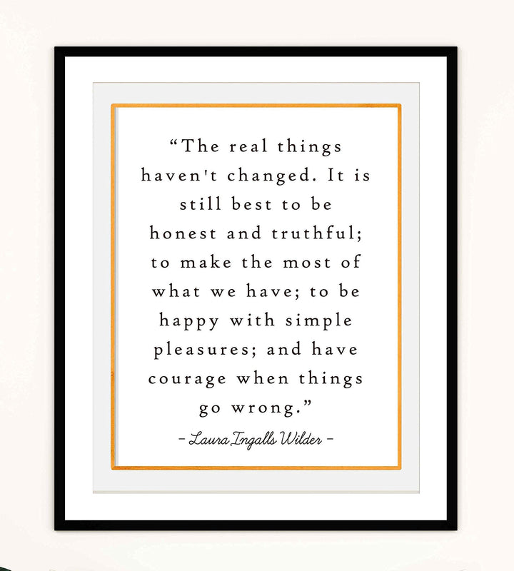 Laura Ingalls Wilder Quotes-"The Real Things Haven&
