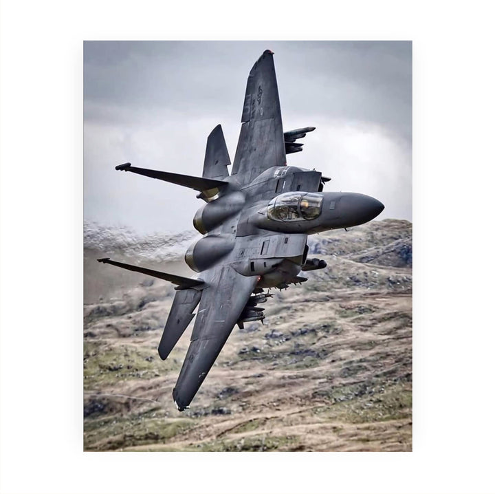 McDonnell Douglas F-15 Eagle Fighter Jet -8x10" US Air Force - American Military Aircraft Wall Print-Ready to Frame. Home-Office-Garage-Shop-Cave Decor! Great Gift for Active Duty Military &amp; Veterans!