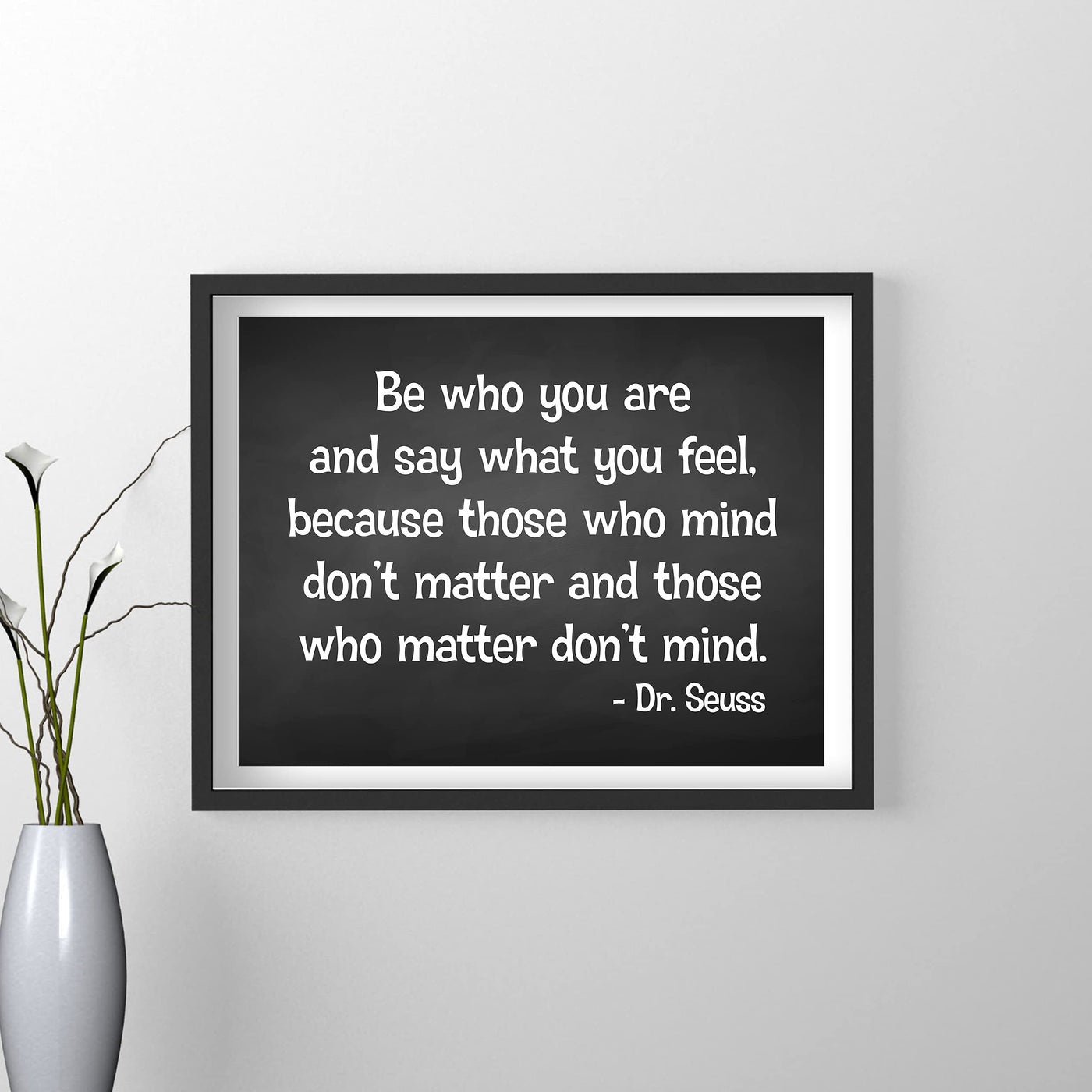 Dr. Seuss Quotes-"Those That Mind Don't Matter"-Inspirational Wall Art -14 x 11" Motivational Typographic Print-Ready to Frame. Perfect Home-Office-Studio-Classroom Decor. Great Gift & Life Lesson!