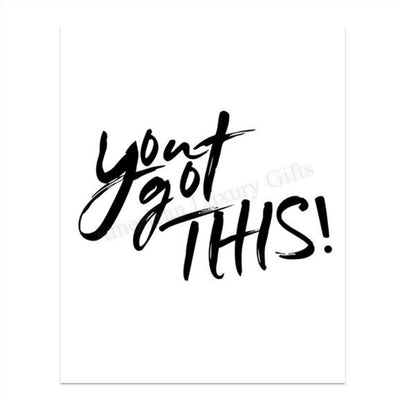 You Got This- Inspirational Wall Art- 8 x 10 Print Wall Art Ready to Frame. Motivational Wall Art-Ideal for Home D?cor & Office D?cor. Perfect Gift To Encourage Friends, Graduates & Coworkers.