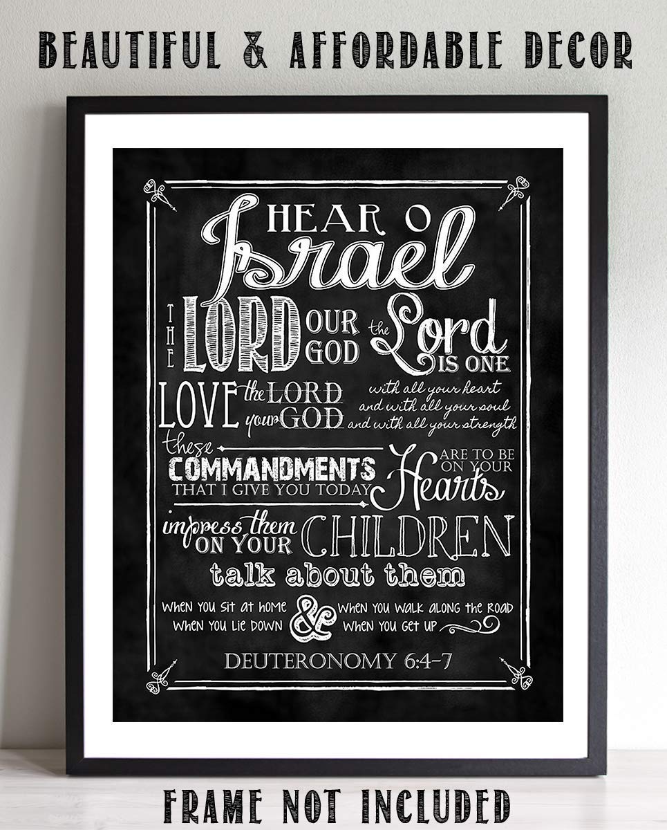 Love the Lord With All Your Heart- Deuteronomy 6:4- Christian Wall Decor- 8x10"- Scripture Wall Art Print- Ready to Frame. Home-Church-Office D?cor- Christian Gifts to Inspire, Remind &amp; Motivate.