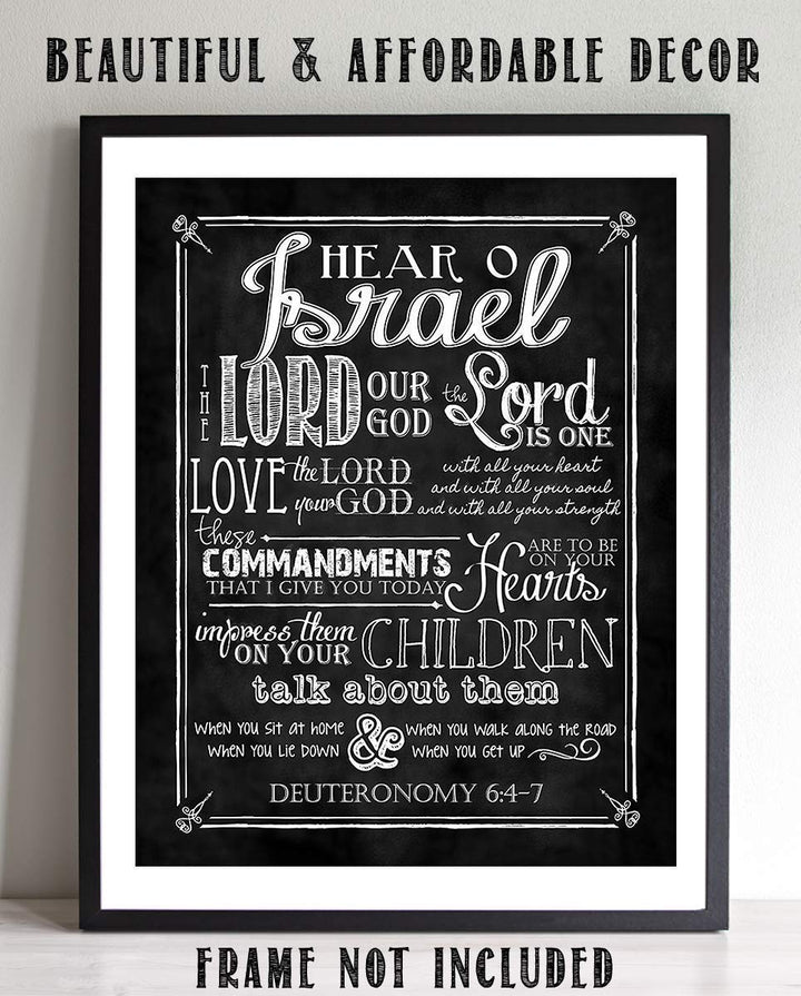 Love the Lord With All Your Heart- Deuteronomy 6:4- Christian Wall Decor- 8x10"- Scripture Wall Art Print- Ready to Frame. Home-Church-Office D?cor- Christian Gifts to Inspire, Remind &amp; Motivate.
