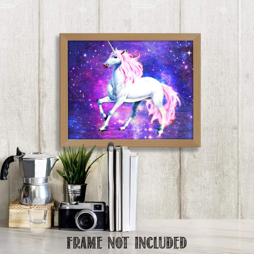 Royal Unicorn &amp; Stardust- 8 x 10" Print Wall Art- Ready to Frame- Home D?cor, Nursery D?cor &amp; Wall Prints for Animal Themes &amp; Children&