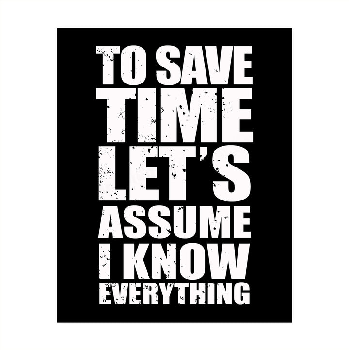 To Save Time Let&