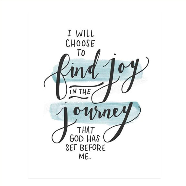 Find Joy in the Journey God Has Set Before You 8 x 10" Spiritual Wall Decor. Modern Typographic Print-Ready to Frame. Home-Office D?cor. Great Christian Gift. Inspiring Reminder To Trust God&