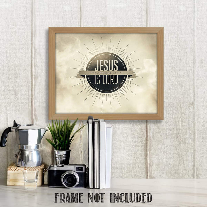 Jesus Is Lord- Philippians 2:5- Bible Verse Wall Art- 8x10"- Modern Scripture Wall Print- Ready to Frame. Home D?cor- Office D?cor. Great Christian Gift &amp; Reminder Verse To Praise.