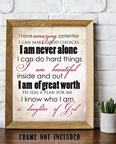 "I Am Amazing-I Am A Daughter of God"- 8 x 10"