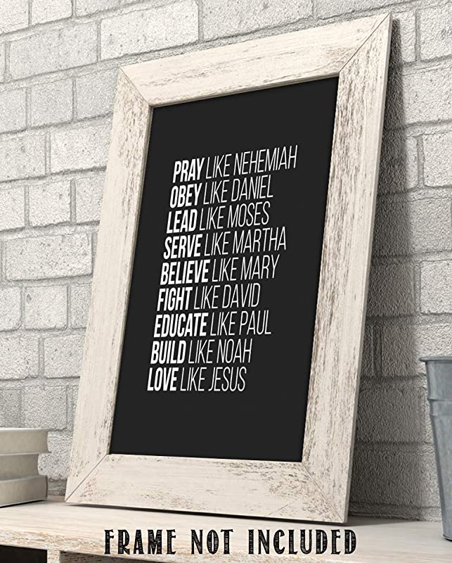"Spiritual Super Role Models- Bible Wall Art- 8x10"