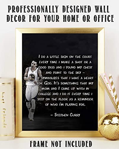 "Do a Little Sign"-Stephen Curry Christian Quotes- 8 x 10"