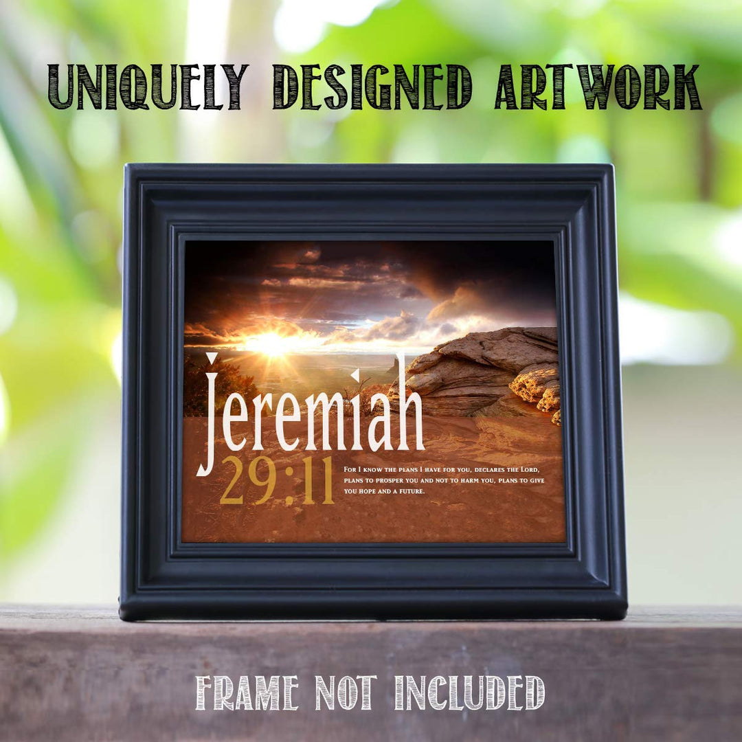 I Know the Plans I Have For You- Jeremiah 29:11- Christian Wall Decor- 8x10"- Scripture Wall Art Print- Ready to Frame. Home D?cor, Office D?cor- Great Christian Gift &amp; Assurance to Keep the Faith!