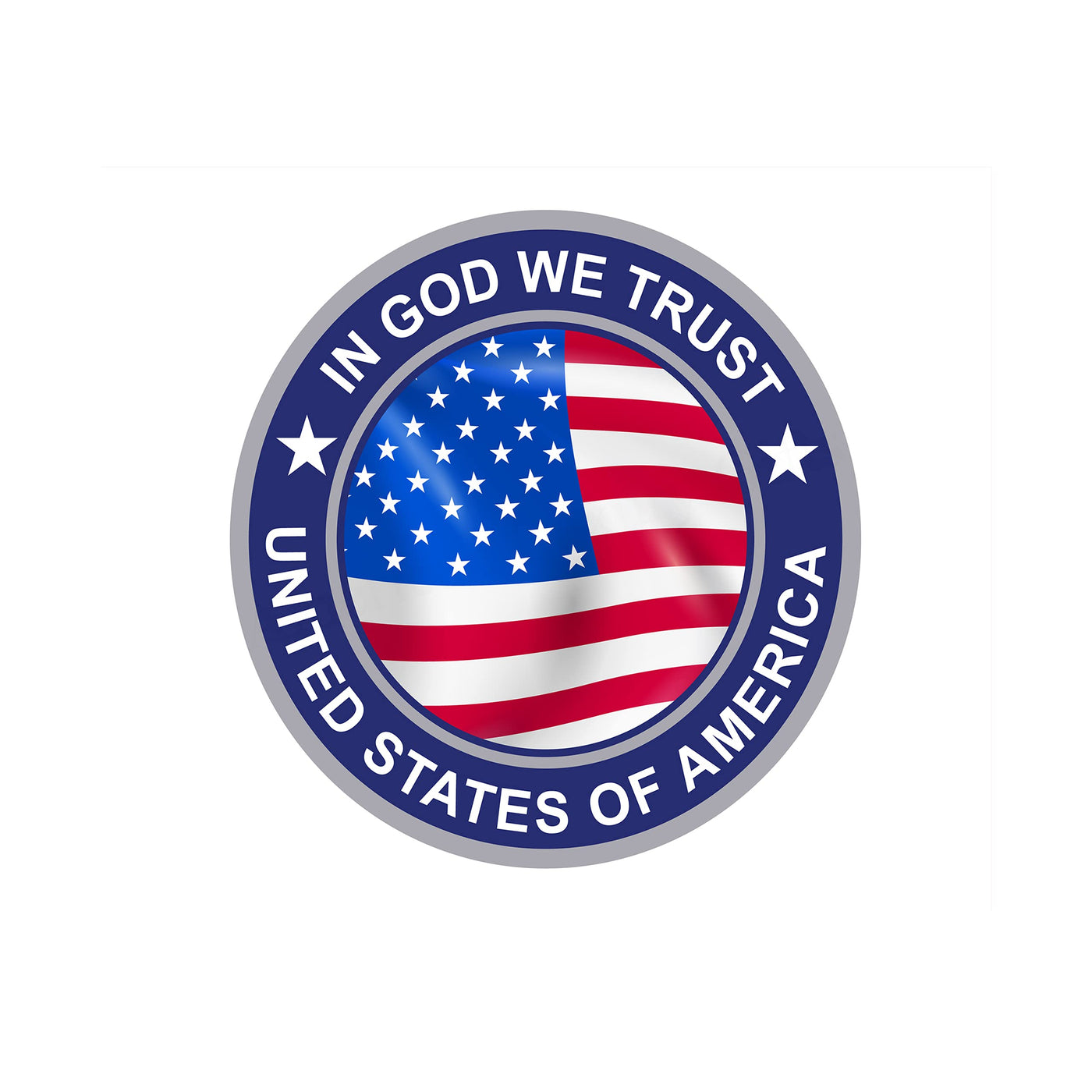 In God We Trust- Patriotic American Flag Wall Art -8 x 10" United States of America Seal Print -Ready To Frame. Christian Decor for Home-Office-Garage-Bar-Cave. Show Your Love of God and USA!