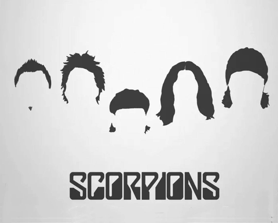 Rock Bands- Silhouette Poster Prints Set (5) 10 x 8" Wall Prints-Ready To Frame. AC DC-Beatles-Queen-Nirvana-Scorpions. Home-Studio-Bar-Dorm-Man Cave Decor. Must-Have for Rock Music Fan Collection!