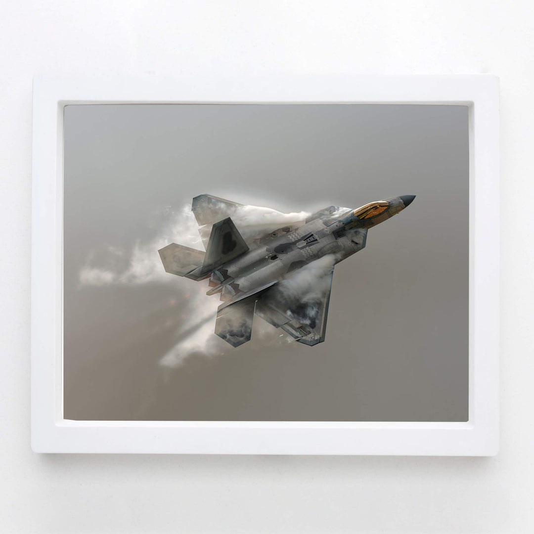 United States Air Force F22A-Fighter Jet Poster Print -10 x 8" Military Aircraft Wall Decor Image-Ready to Frame. Home-Office-Military School Decor. Perfect Sign for Game Room-Garage-Man Cave Decor!