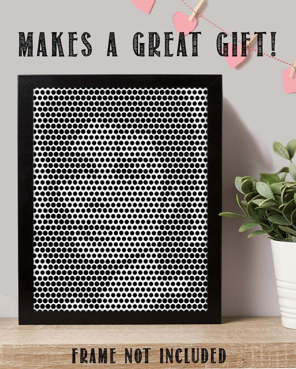 Michael Jackson- Abstract Portrait Print- 8 x 10"-"Optical Illusion of Circles"- Wall Art Print-Ready to Frame. Modern Home-Studio-Office D?cor. Perfect Gift for Musicians &amp; Michael Jackson Fans.