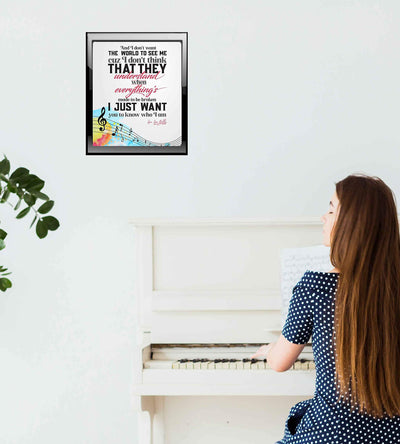 Goo Goo Dolls-"I Don't Want the World to See Me"-Iris Song Lyric Poster Print-8 x 10" Music Lyrics Wall Art-Ready to Frame. Perfect Home-Office-Studio-Bar-Cave Decor. Great Gift for Pop Rock Fans!