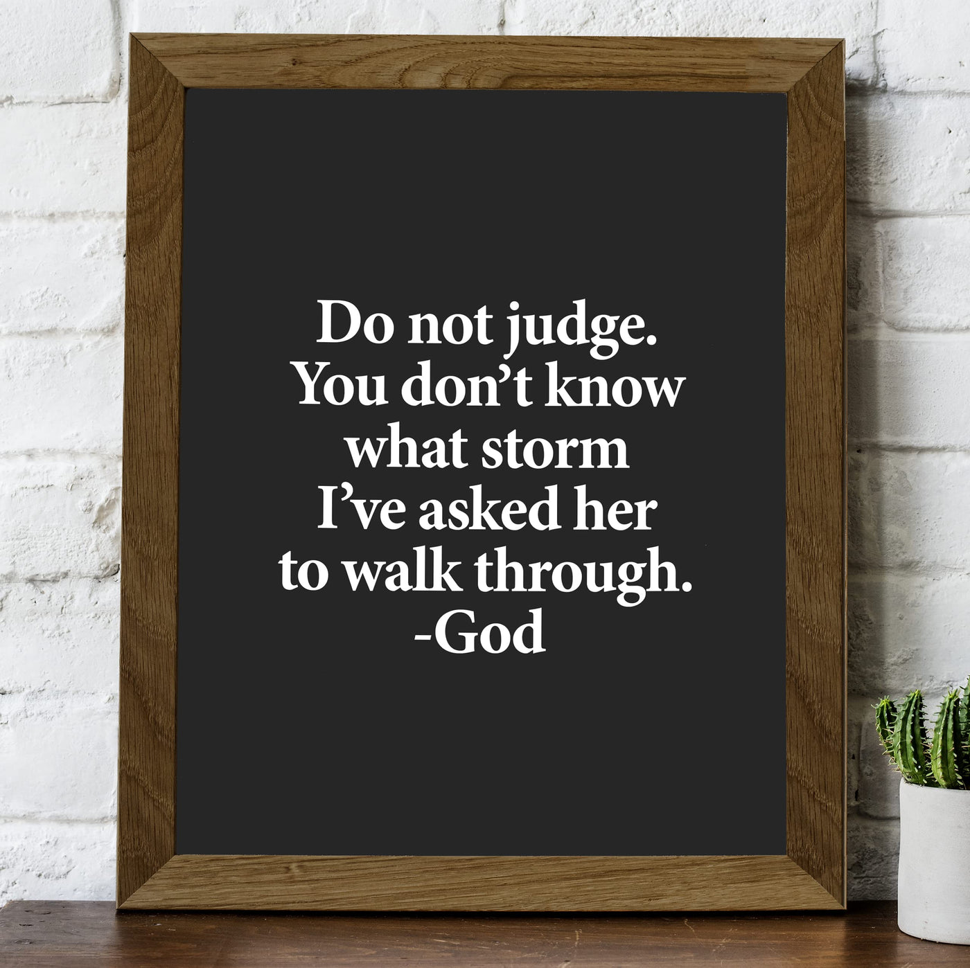 Don't Know What Storms I've Asked Her to Go Through -God Inspirational Quotes Wall Art -8x10" Typographic Christian Print -Ready to Frame. Motivational Home-Office-Church Decor. Reminder of Grace!