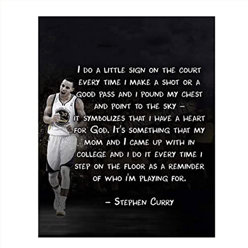 "Do a Little Sign"-Stephen Curry Christian Quotes- 8 x 10"