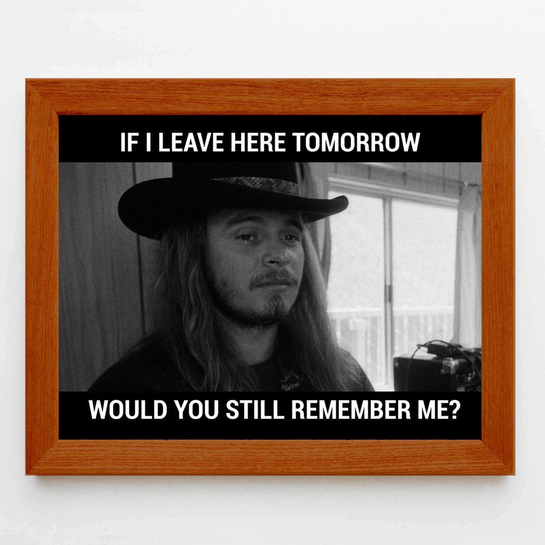 Lynyrd Skynyrd-"If I Leave Here Tomorrow-Would You Still Remember Me?" Song Art Print- 10 x 8" Music Poster Print- Ready To Frame. Home-Studio-Bar-Man Cave Decor. Perfect Gift For Rock Music Lovers.