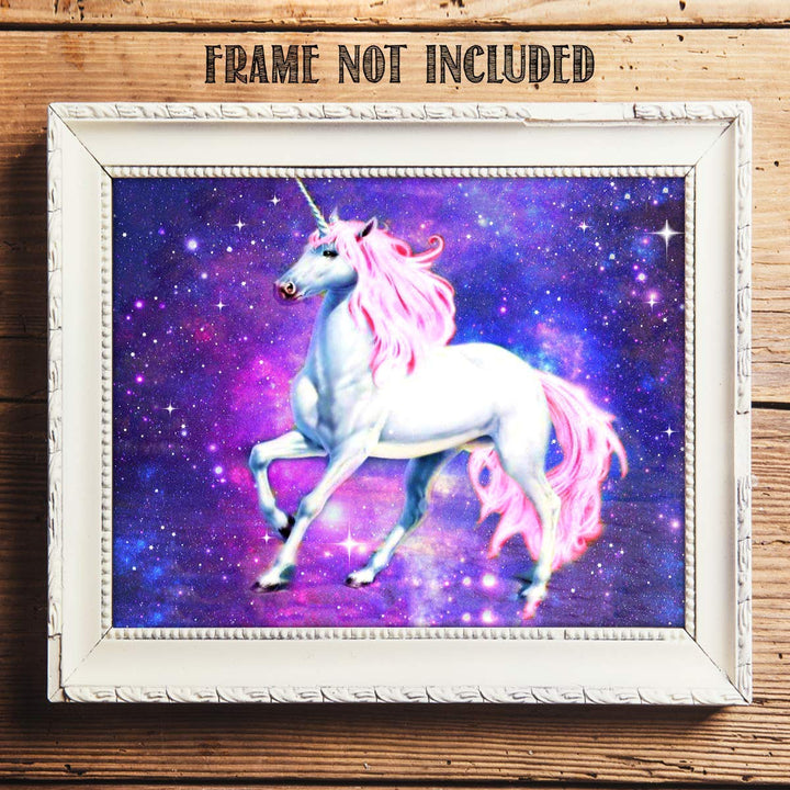 Royal Unicorn &amp; Stardust- 8 x 10" Print Wall Art- Ready to Frame- Home D?cor, Nursery D?cor &amp; Wall Prints for Animal Themes &amp; Children&