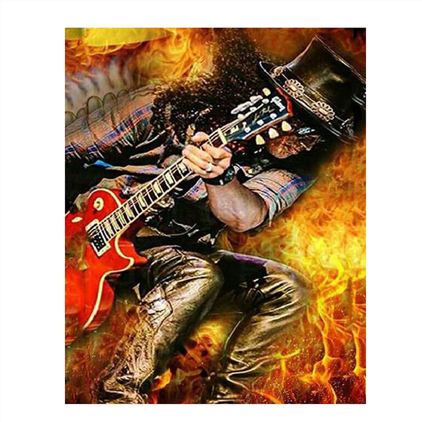 "Slash Ripping Guitar"-Abstract Art Print-8 x 10"