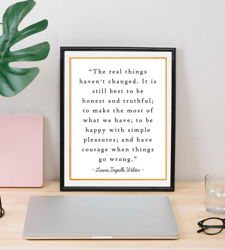 Laura Ingalls Wilder Quotes-"The Real Things Haven&
