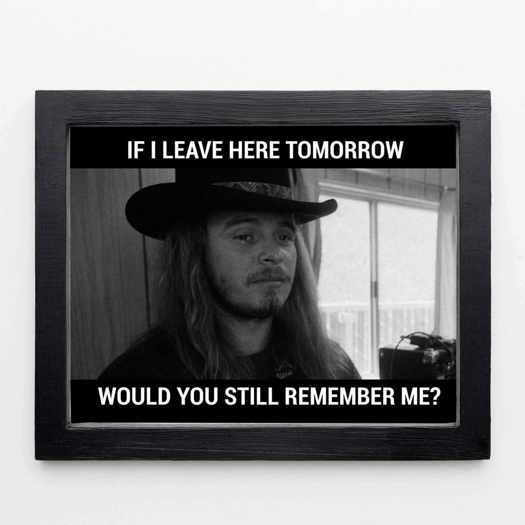 Lynyrd Skynyrd-"If I Leave Here Tomorrow-Would You Still Remember Me?" Song Art Print- 10 x 8" Music Poster Print- Ready To Frame. Home-Studio-Bar-Man Cave Decor. Perfect Gift For Rock Music Lovers.