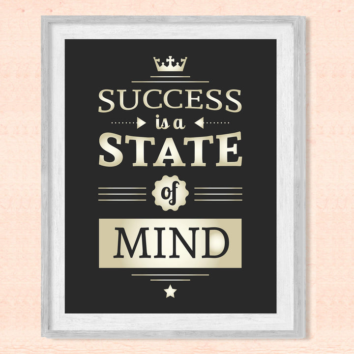 Success is a State of Mind- Positive Quotes-Motivational Wall Art-8 x 10" Poster Print-Ready to Frame. Ideal for Home-Office-School-Gym-Sales D?cor. Inspire &amp; Coach Your Team to Successful Thinking!