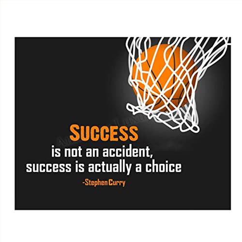 Stephen Curry Quotes-"Success is a Choice"- 10 x 8"
