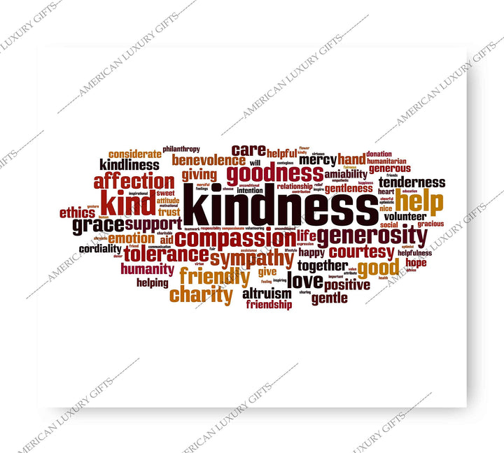 ?Words of Kindness?-Inspirational Word Art Sign- 10 x 8" Motivational Typographic Poster Print-Ready to Frame. Modern Home-Office-Classroom Decor. Perfect Teacher Gift &amp; Reminder-Kindness Matters!