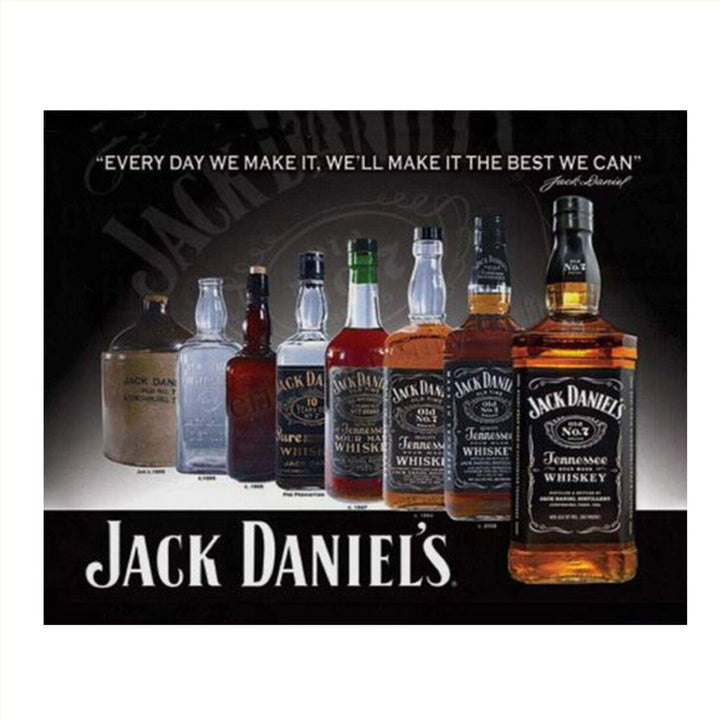 Jack Daniels Evolution Sign Wall Art- 8 x 10"-"Every Day We Make It The Best We Can". Poster Print-Ready to Frame. Must Have For JD Whiskey Fans. Great Retro Addition To Man Cave-Dorm-Bar-Garage.