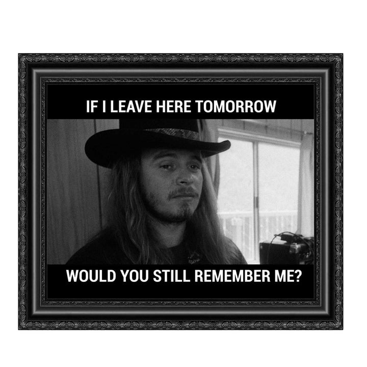 Lynyrd Skynyrd-"If I Leave Here Tomorrow-Would You Still Remember Me?" Song Art Print- 10 x 8" Music Poster Print- Ready To Frame. Home-Studio-Bar-Man Cave Decor. Perfect Gift For Rock Music Lovers.