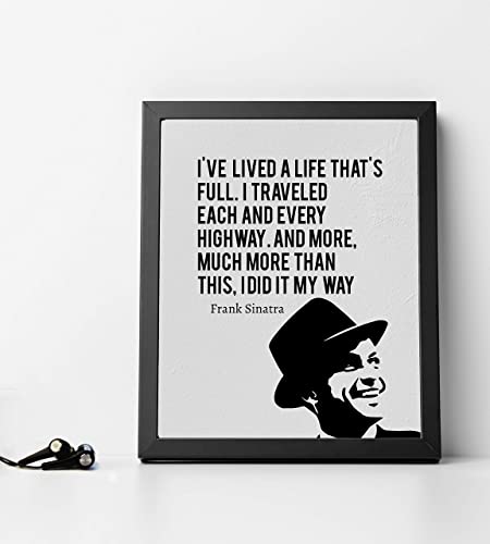Frank Sinatra-"I Did It My Way"-Song Lyric Wall Art -8 x 10"