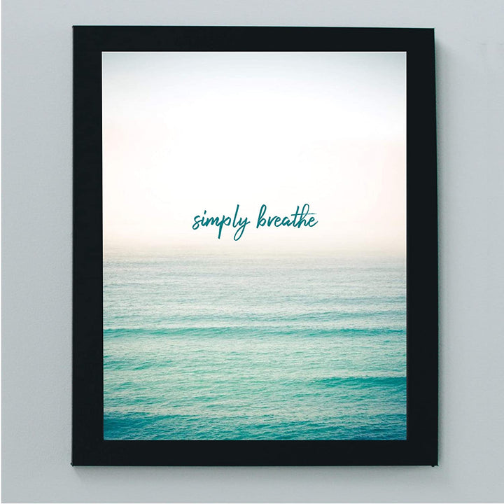 "Simply Breathe"-Spiritual Quotes Wall Art-8 x 10"