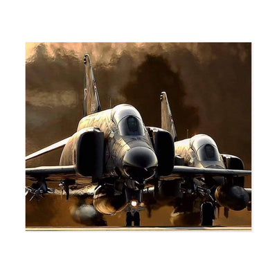 United States Air Force- F4 Phantom II Interceptor Fighter Jet -10 x 8" Military Aircraft Wall Print-Ready to Frame. Home-Office-Military School Decor. Perfect Sign for Game Room-Garage-Man Cave!