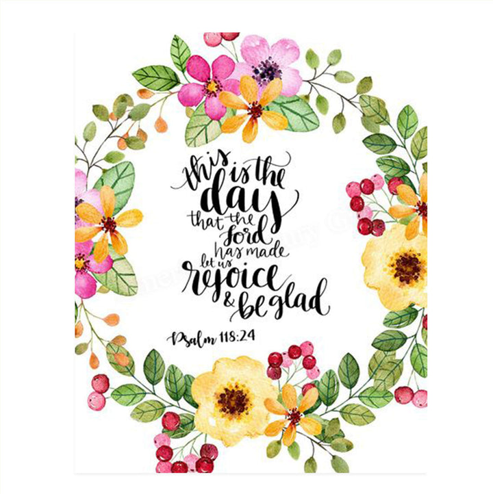This is the Day the Lord Has Made. Psalm 118:24- Bible Verse Wall Art- 8x10"- Scripture Wall Print-Ready to Frame. Modern Floral Design. Home &amp; Office D?cor-Christian Gifts. Always Give Praise!
