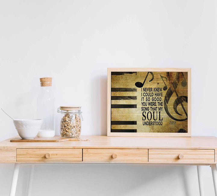 Phish-"You Were the Song That My Soul Understood"-Joy Song Lyrics Wall Art- 8 x 10" Typographic Music Poster Print-Ready to Frame. Modern Home-Office-Studio-Bar D?cor. Perfect Gift for Phish Fans!