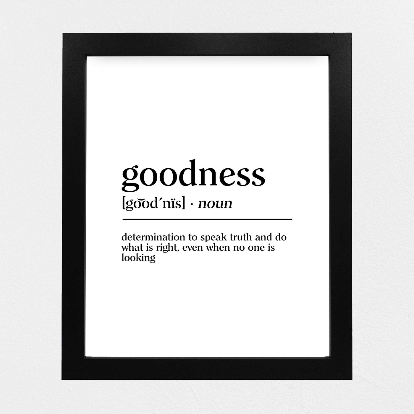 Definition of Goodness Inspirational Christian Wall Art-8 x 10" Typographic"Gifts of the Spirit" Print-Ready to Frame. Motivational Home-Office-Church-Sunday School Decor. Great Religious Gift!