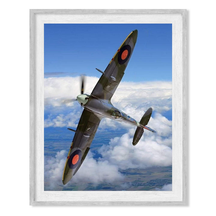 Supermarine Spitfire MK IX -British Fighter Jet Poster Print -8x10" Military Aircraft Wall Decor Image-Ready to Frame. Home-Office-Military School Decor. Perfect Sign for Game Room-Garage-Cave Decor!