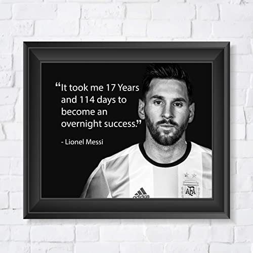 "It Took Me 17 Years &amp; 144 Days to Become an Overnight Success" Motivational Wall Art-10x8"