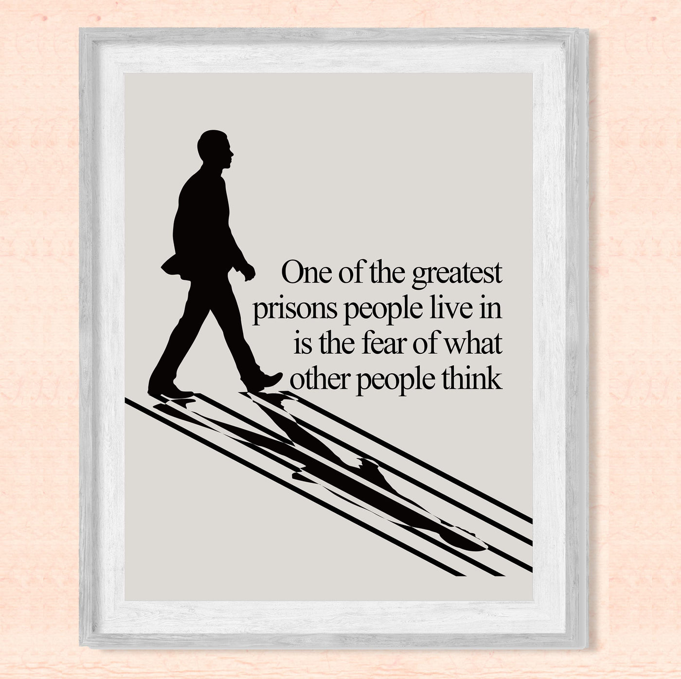 One of Greatest Prisons -What Others Think-Inspirational Quotes Wall Art Sign -8 x 10" Motivational Print Wall Decor -Ready to Frame. Home-Office-School Decor. Great Positive Gift for Inspiration!