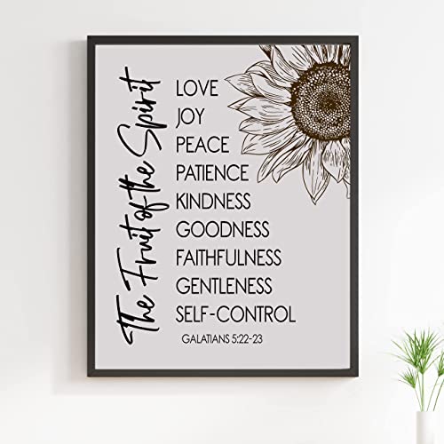 "The Fruit of the Spirit-Love, Joy"-Bible Verse Wall Art -11 x 14"