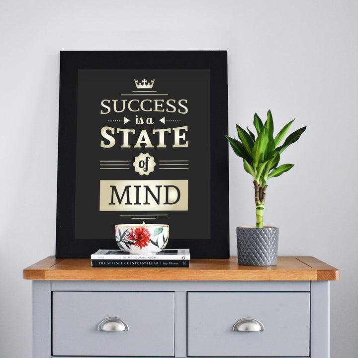 Success is a State of Mind- Positive Quotes-Motivational Wall Art-8 x 10" Poster Print-Ready to Frame. Ideal for Home-Office-School-Gym-Sales D?cor. Inspire &amp; Coach Your Team to Successful Thinking!